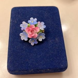 Staffordshire Flower Brooch